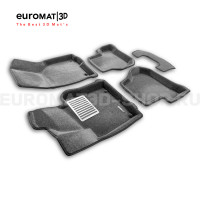 Текстильные 3D коврики Euromat3D Lux в салон для Skoda Octavia A5 (2004-2012) № EM3D-004502G Серые